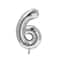 Silver Foil Number Balloon by Celebrate It™